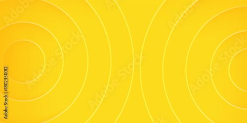 Abstract Background with 3d circle vivid yellow papercut layer, vector illustration