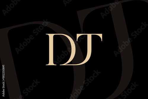 DT or TD letter logo icon design. Classic style luxury initials monogram.