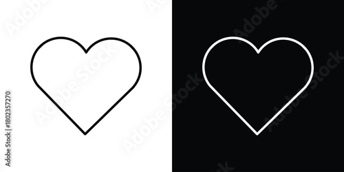 Heart icon. Editable stroke. thin line outline concept vector.