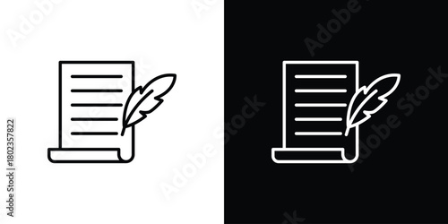 History icon. Editable stroke. thin line outline concept vector.