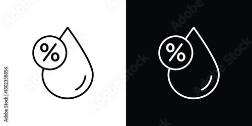 Humidity icon. Editable stroke. thin line outline concept vector.