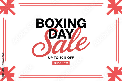 Boxing Day Sale offers up to 80% off with a 'Shop Now' button