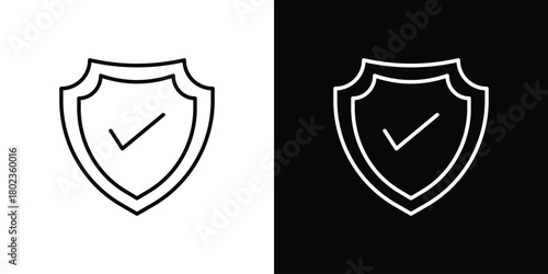 Insured icon. Editable stroke. thin line outline concept vector.