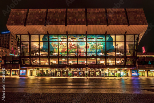 View of the Gewandhaus in Leipzig, Germany.