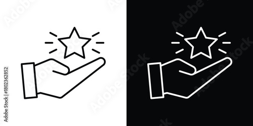 Loyalty program icon. Editable stroke. thin line outline concept vector.