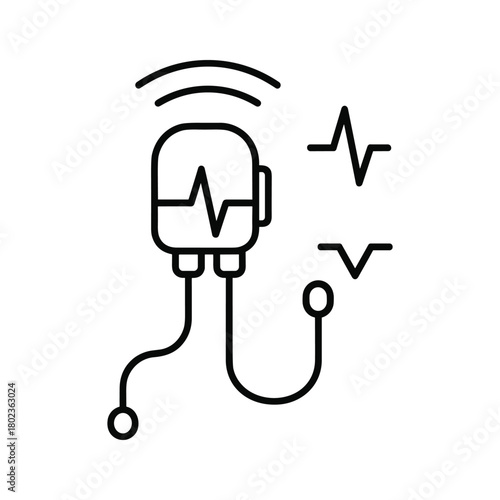 Wireless health monitor with heartbeat signal and connected sensor