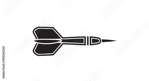 37. Black vector silhouette of dart
