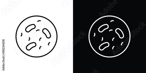 Microorganism icon. Editable stroke. thin line outline concept vector.