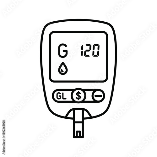 Blood glucose meter medical device for diabetes health check