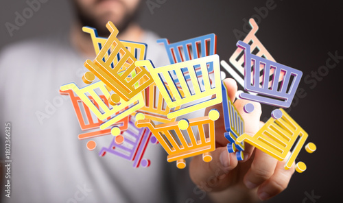 Digital retail concept with...