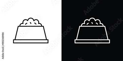 Pet food icon. Editable stroke. thin line outline concept vector.