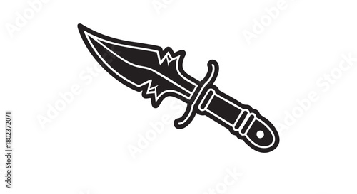 16. Black kpinga silhouette on white background
