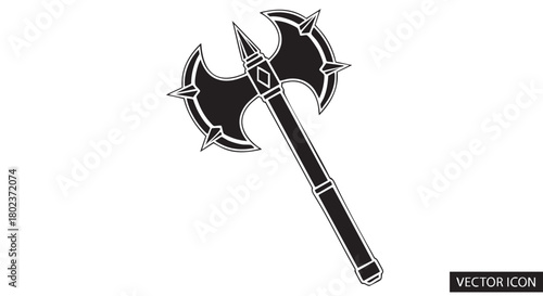39. Black battle axe silhouette
