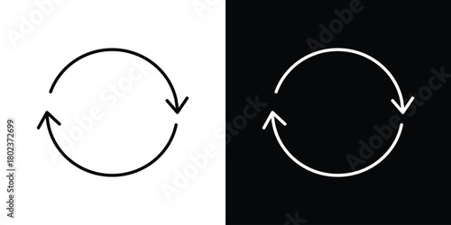 Refresh icon. Editable stroke. thin line outline concept vector.