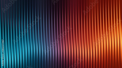 Abstract background with vertical lines and a warm and cool color gradient