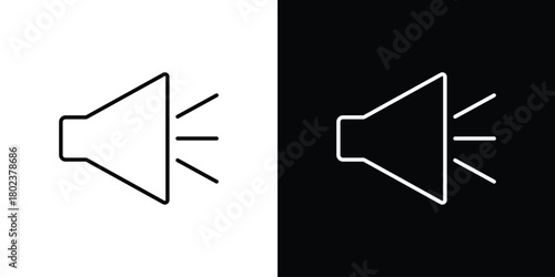 Speaker icon. Editable stroke. thin line outline concept vector.