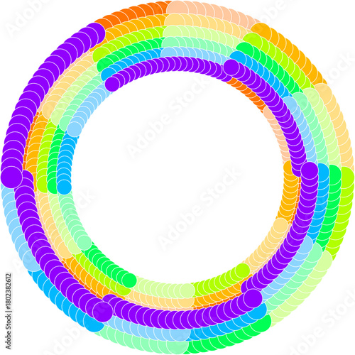 Multicolor Layered Circular Rings – Abstract Rainbow Geometry