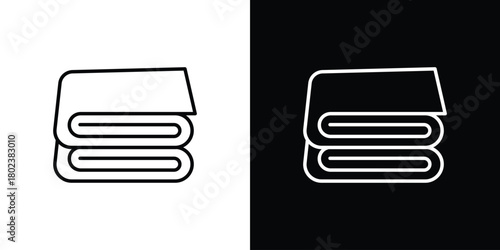 Towel icon. Editable stroke. thin line outline concept vector.