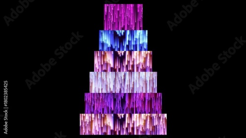 Unique 3D Projection video Mapping Show on an Elegant Six-Tier Wedding Cake for Luxury Weddings, Celebrations, and Special Events