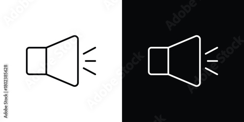 Volume icon. Editable stroke. thin line outline concept vector.