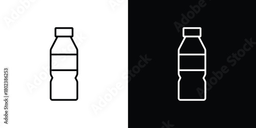 Water bottle icon. Editable stroke. thin line outline concept vector.