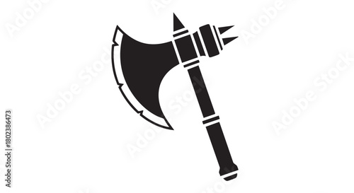 39. Black battle axe silhouette
