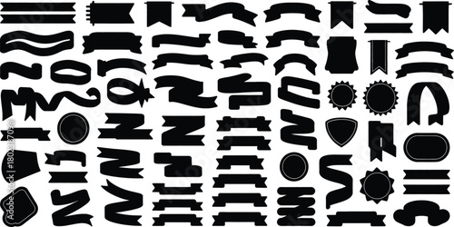 Versatile collection of simple rectangular banners in various colors and styles for advertisements and promotions