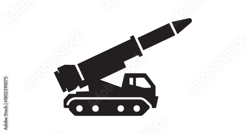 11. Black silhouette of rocket launcher
