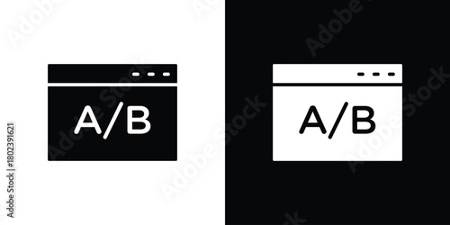 A B test icon Isolated. icon for logo, graphic design and more.