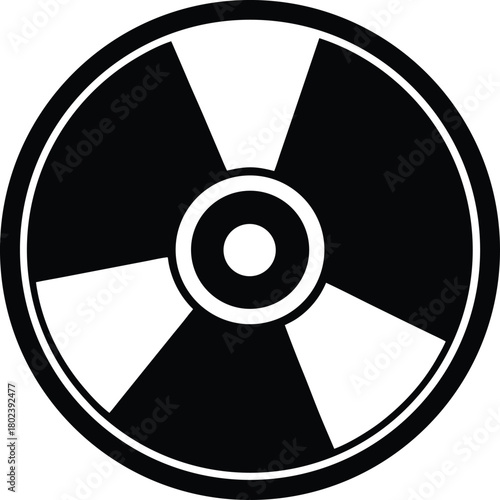 Digital disc icon with a play button for media playback