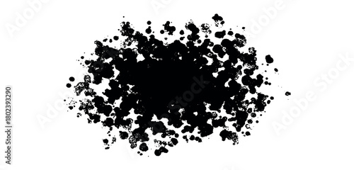 Ink Blot A Textured Dark Spot, Ideal for Artistic Overlays and Grunge Effects