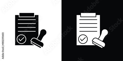 Approved document icon Isolated. icon for logo, graphic design and more.