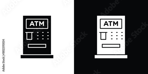 Atm icon Isolated. icon for logo, graphic design and more.