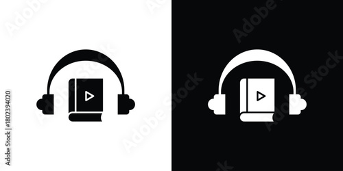 Audiobook icon Isolated. icon for logo, graphic design and more.