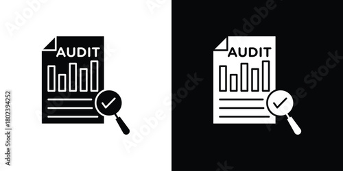 Audit report icon Isolated. icon for logo, graphic design and more.