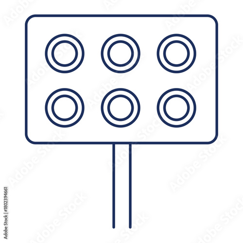 Speed limit road sign on white background