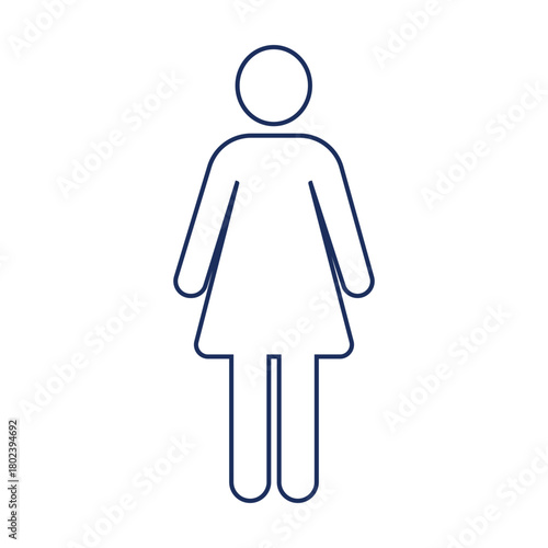 Male and female toilet sign icon vector illustration