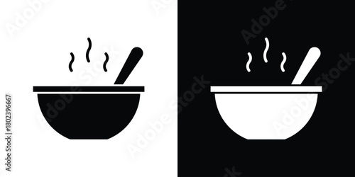 Bowl of soup icon Isolated. icon for logo, graphic design and more.