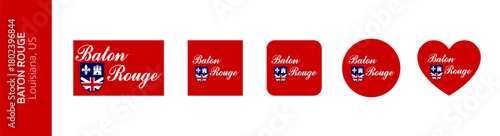 Flag of Baton Rouge city, Louisiana, US