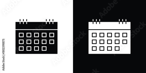 Calendar icon Isolated. icon for logo, graphic design and more.