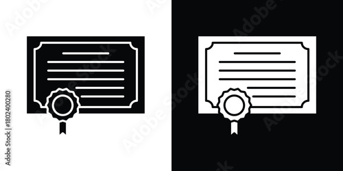 Certificate icon Isolated. icon for logo, graphic design and more.