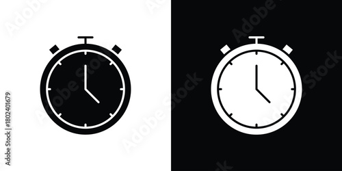 Clock icon Isolated. icon for logo, graphic design and more.