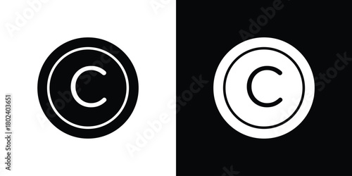 Copyright icon Isolated. icon for logo, graphic design and more.