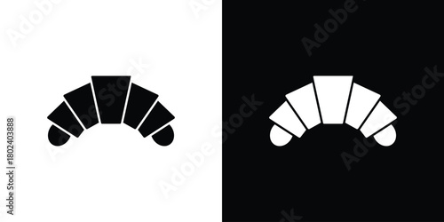 Croissant icon Isolated. icon for logo, graphic design and more.