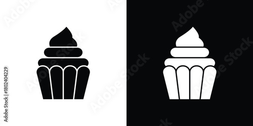 Cupcake icon Isolated. icon for logo, graphic design and more.