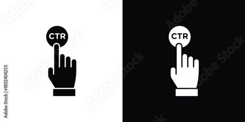 CTR icon Isolated. icon for logo, graphic design and more.