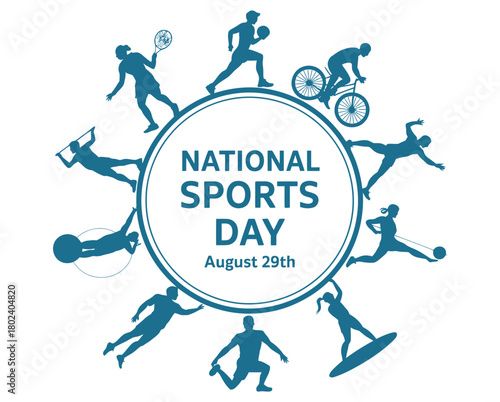 National Sports Day on August 29th celebrates a variety of athletic activities and healthy lifestyles.