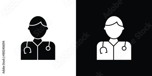 Doctor icon Isolated. icon for logo, graphic design and more.
