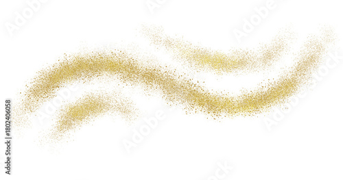Gold glitter swash shiny stroke shape, glittering backdrop