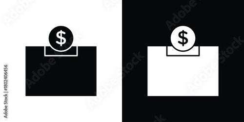Donation box icon Isolated. icon for logo, graphic design and more.